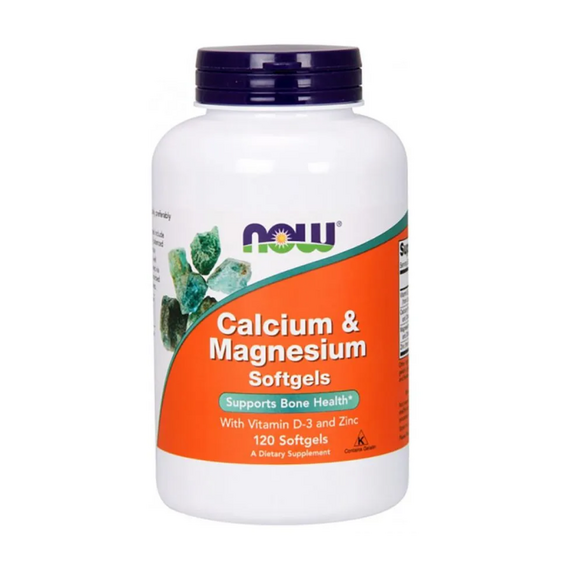 Минеральный комплекс NOW Calcium and Magnesium 120 капсул