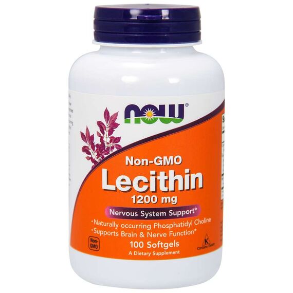 Лецитин NOW Lecithin 1200 мг 100 капсул