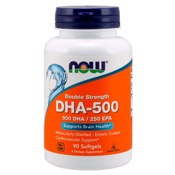 Омега-жиры NOW DHA 500 мг 90 капсул