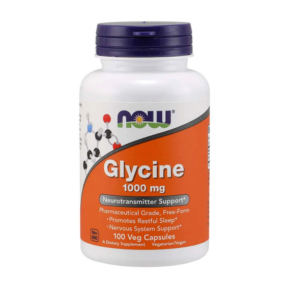 Аминокислота NOW Glycine 1000 мг 100 капсул