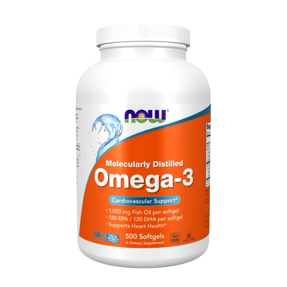 Омега жиры NOW Omega 3 1000 мг 500 капсул