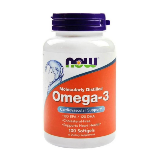 Омега жиры NOW Omega-3 1000 мг 100 капсул