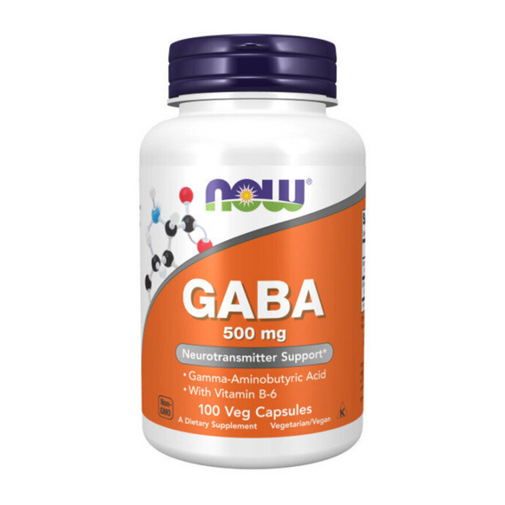 GABA 500 мг with B6 NOW 100 капсул