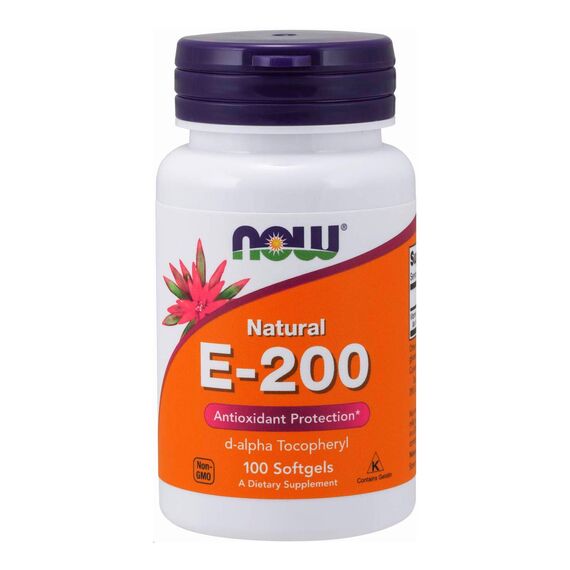 Витамин NOW E-200 Natural 100 капсул