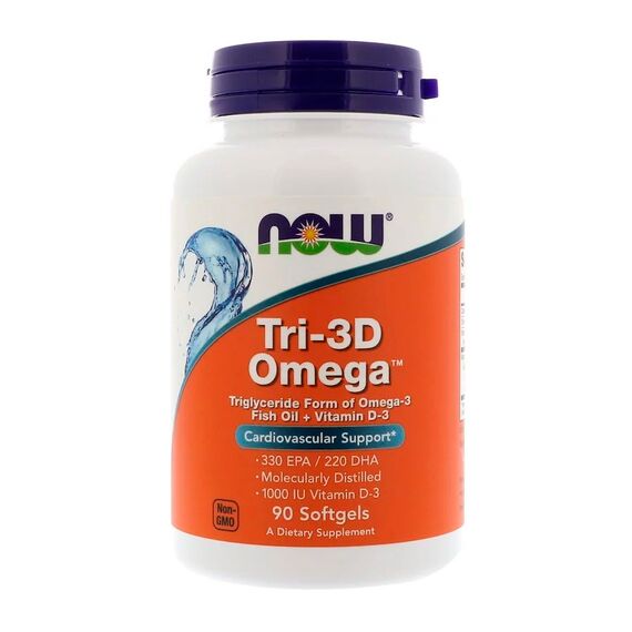 Омега-жиры NOW Tri-3D Omega 90 капсул