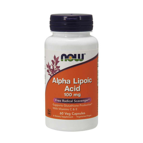 Alpha Lipoic Acid 100 мг NOW 60 вег. капсул