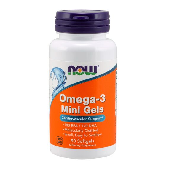 Омега-жиры NOW Omega-3 Mini Gels 90 капсул