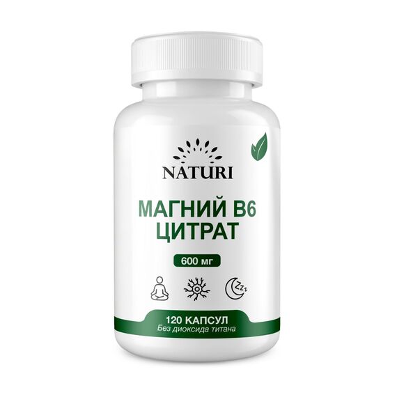 NATURI Magnesium Citrate B6 600 mg 120 caps