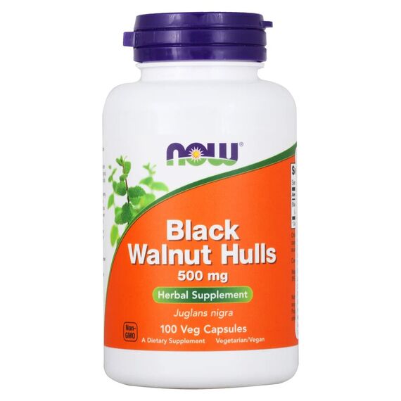 Black Walnut Hulls 500 мг NOW 100 капсул