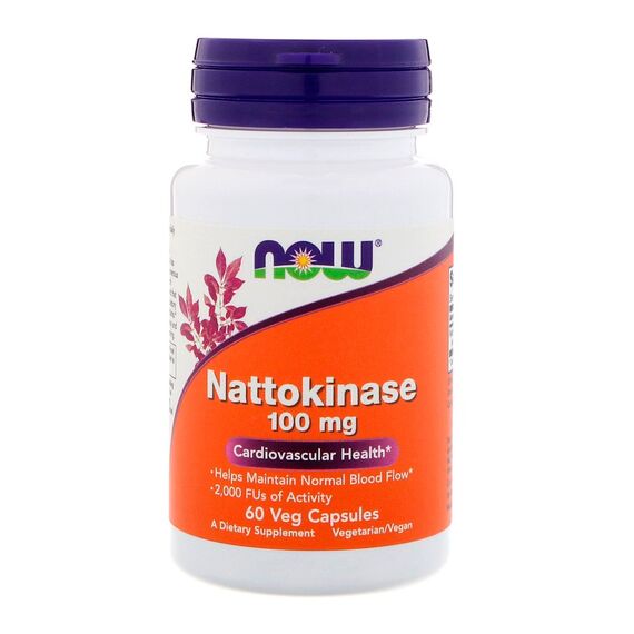 Наттокиназа NOW Nattokinase 100 мг 60 капсул