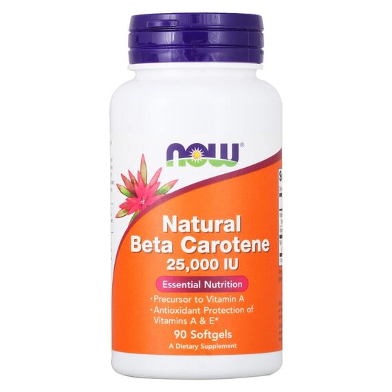 Natural Beta Carotene 25000 NOW 90 капсул