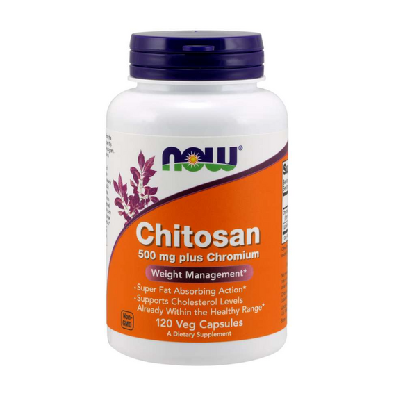 Блокатор усвоения жира NOW Chitosan Plus 500 мг 120 капсул