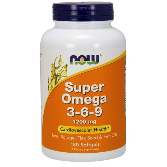 Омега-жиры NOW Super Omega-3-6-9 1200 мг 180 капсул