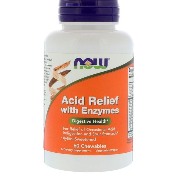 Комплекс ферментов NOW Acid Relief with Enzymes 60 таблеток