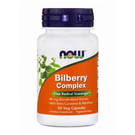 Антиоксидант NOW Bilberry Complex 80 мг 50 капсул