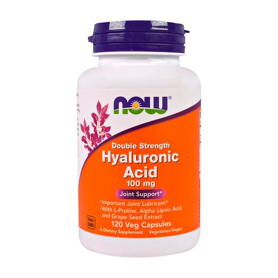 Гиалуроновая кислота NOW Hyaluronic Acid 100 mg Joint Support 120 капсул
