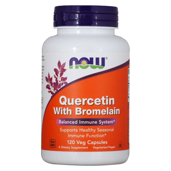 Кверцетин с Бромелайном NOW Quercetin with Bromelain 120 капсул