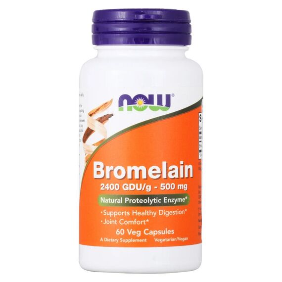 Фермент NOW Bromelain 500 мг 60 капсул
