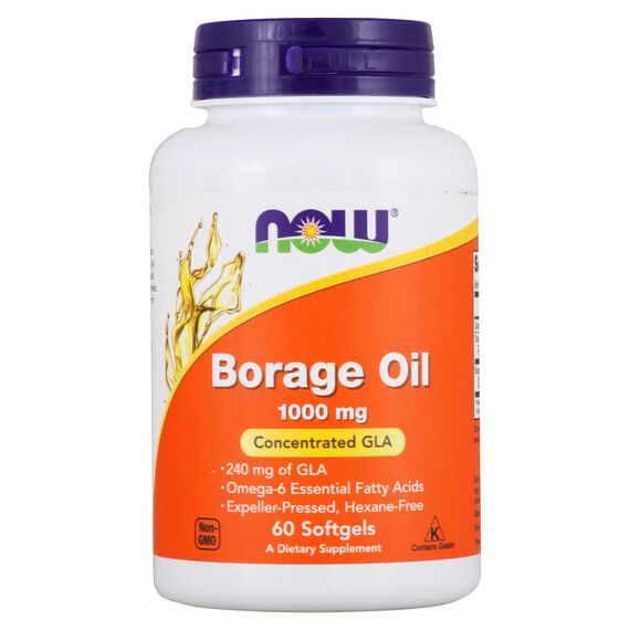 Масло Бурачника NOW Borage Oil 1000 мг 60 капсул