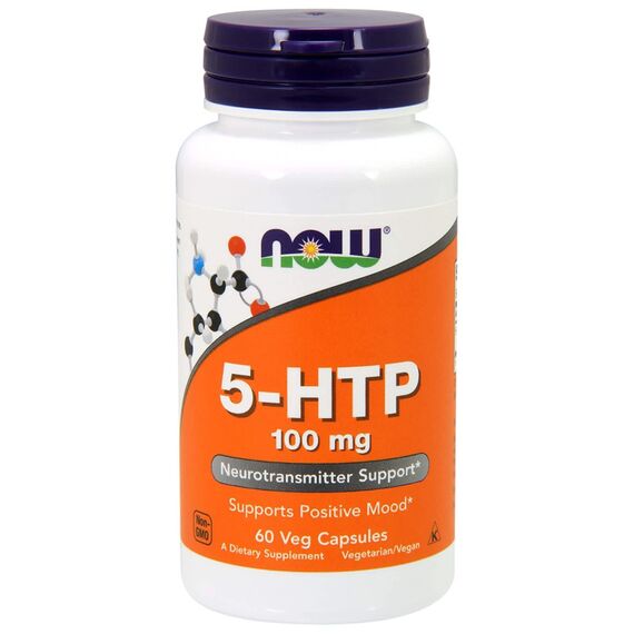 NOW 5-HTP 100 mg 60 veg caps, изображение 4
