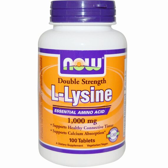 NOW L-Lysine 1000 mg 100 tablets, изображение 2