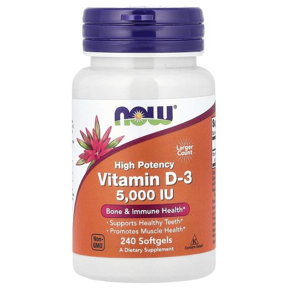 NOW D3 5000 IU 125 mcg 240 softgels