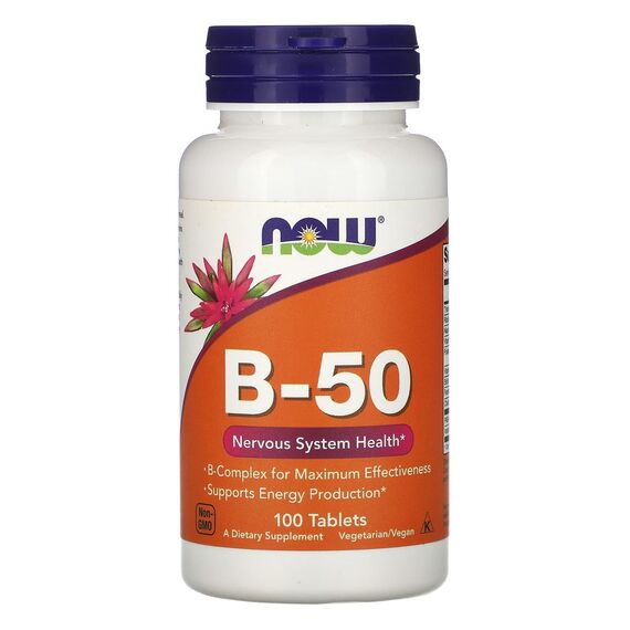NOW B-50 Complex 100 tablets, изображение 2
