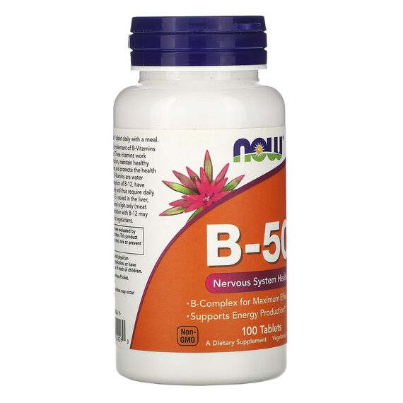 NOW B-50 Complex 100 tablets, изображение 3