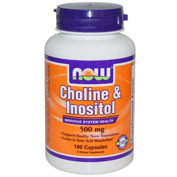 NOW Choline Inositol 250 mg 100 veg caps, изображение 2