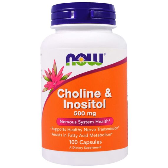 NOW Choline Inositol 250 mg 100 veg caps, изображение 4