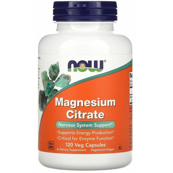NOW Magnesium Citrate 400 mg 120 veg capsules