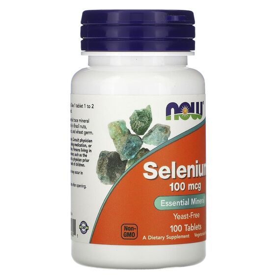 NOW Selenium 100 mcg 100 tablets, изображение 3