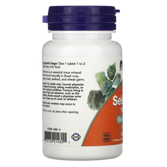 NOW Selenium 100 mcg 100 tablets, изображение 4