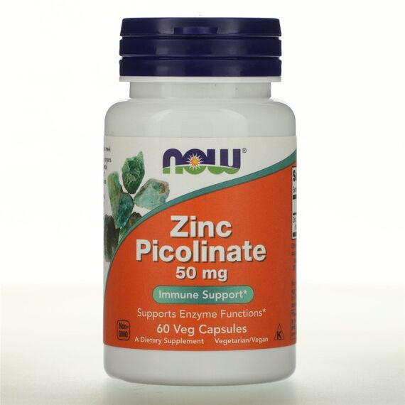 NOW Zinc Picolinate 50 mg 60 veg capsules, изображение 2