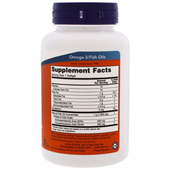 NOW Ultra Omega 3 1000 mg 90 softgels, изображение 3
