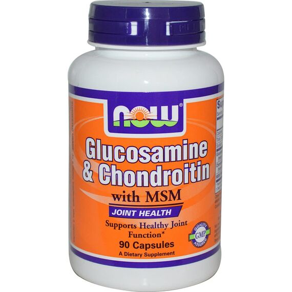 NOW Glucosamine & Chondroitin MSM 90 veg capsules, изображение 2