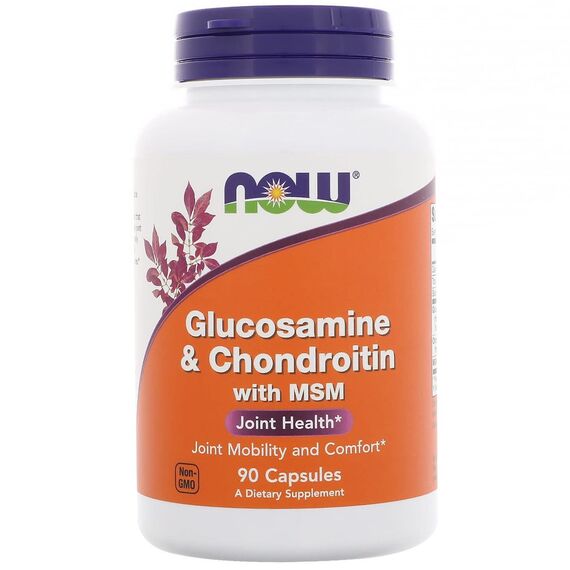 NOW Glucosamine & Chondroitin MSM 90 veg capsules, изображение 4