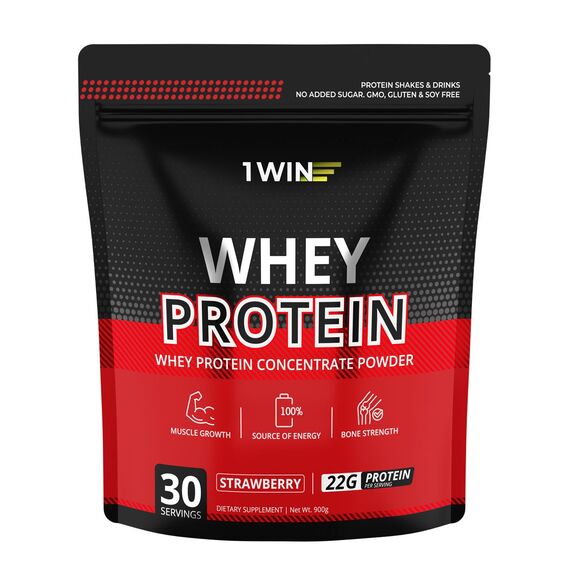 1WIN Whey Protein, клубника, 900 г, 30 порций
