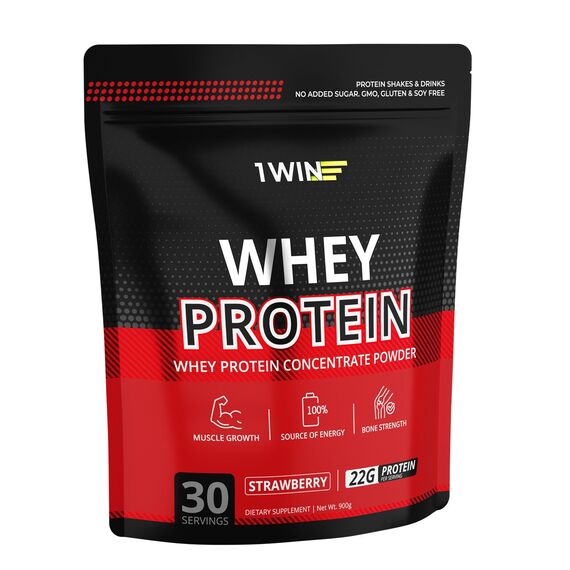 1WIN Whey Protein, клубника, 900 г, 30 порций, изображение 3