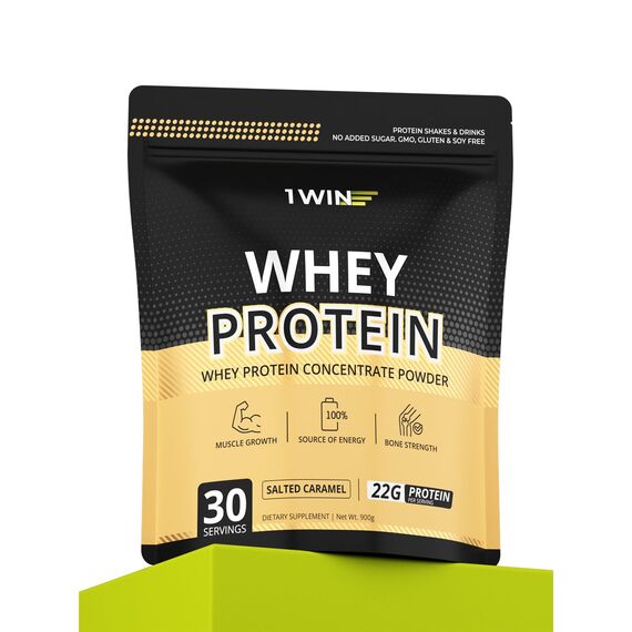 1WIN Whey Protein, солёная карамель, 900 г, 30 порций